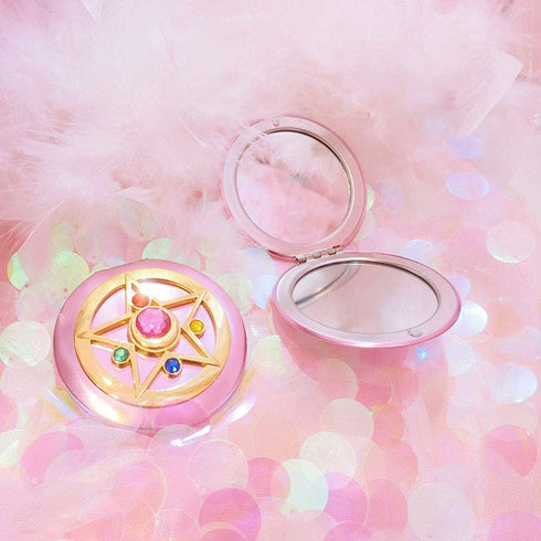 SHOWLOUE Makeup Compact Mirrors, Portable Travel Handheld Foldable Double Sided Mirror