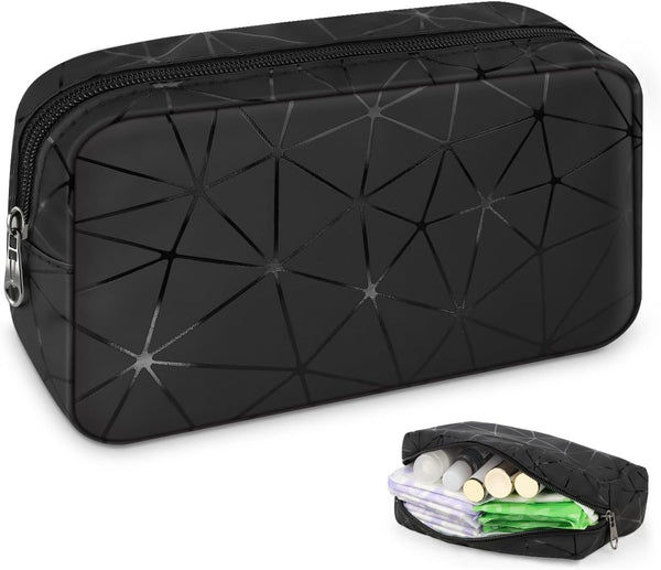 SIDESUGAR PU Leather Sanitary Napkin Storage Bag Tampon Bag for Purse Travel Small