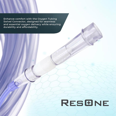 Oxygen Tubing Swivel Connectors 5-Pack, Cannula Hose Tube Connectors, 360-Degree Rotation, Medical Home Use