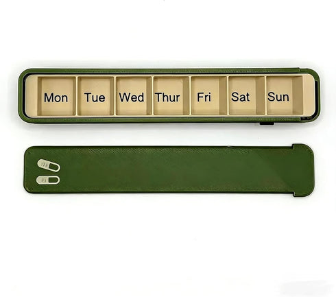 NevaFlew Weekly Pill Organizer Custom 7 Day Pill Box with Name, Travel Medicine