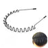 Metal Hair Bands for Men & Women, Black Wavy Hair Bands, Spring Outdoor Sports Headbands