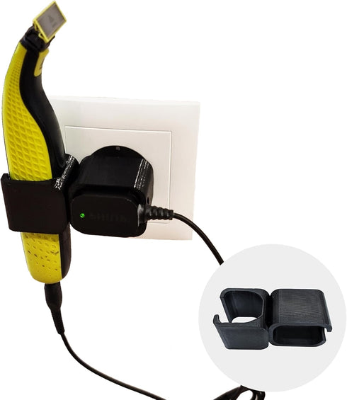 Shaver Charger Mount, Organizer Holder Compatible with OneBlade, Accessories Only (Excluding Shaver) - Black