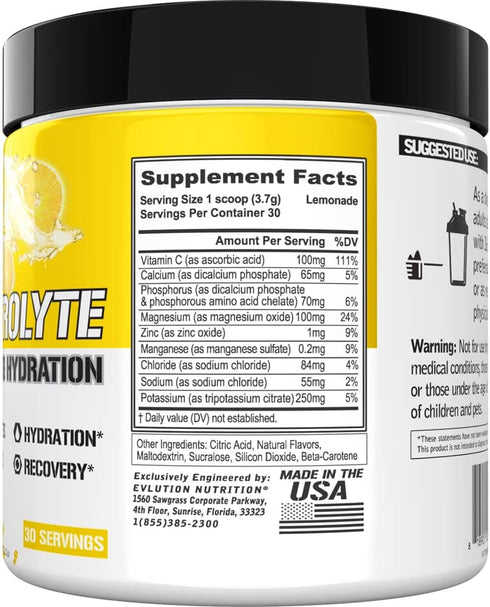 Ultimate Electrolytes Powder Hydration Drink, Quick Replenishing Mix with 8 Key Electrolytes