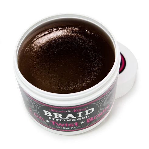 Nicole & Alyssa Braid Styling Gel - Define Your Hair with Healthy, Frizz-Free Hold for Locs, Twists, and Braids (15.7