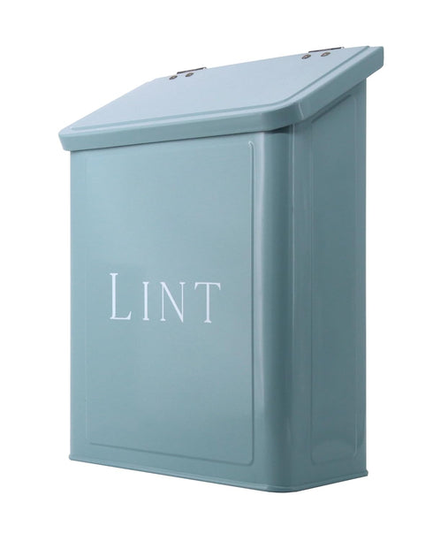 Magnetic Lint Bin for Laundry Room, 2.5L Capacity, Wall Mounted Laundry Trash Can, Meadow Blue