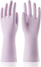 COOLJOB Large Reusable Rubber Dishwashing Cleaning Gloves, Non-Slip Grippy Long Gloves, Flexible Waterproof, Purple