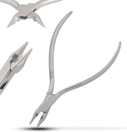 Bird Beak Pliers with Cutter, Orthodontic Wire Bending Loop Forming Pliers, German Grade Stainless Steel Dental
