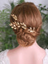 YERTTER 5 PCS Gold Leaves Hair Pins, Bridal Hair Accessories for Bride and Bridesmaids Wedding Hair Piece