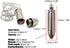 Small Pill Box Titanium Pill Fob Necklace, Mini Waterproof Keychain Holder for Men & Women (TC02 Bullet Pendant)