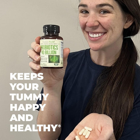 Probiotic 40 Billion CFU, 60 Capsules, Daily Immune Balance for Gut & Digestive Health, Non-GMO