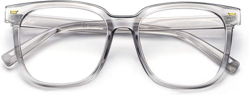 PANNER Oversized Square Blue Light Blocking Glasses - Anti Glare Reduce Eyestrain for Women and Men