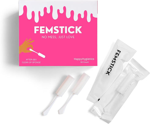 Femstick Absorbing Sponge for Women Care – 30Pcs Post Intimacy Cleanup Sponges – Leakproof Ultra-Absorbent Absorbing Sticks – Soft and Comfortable Design – Easy Insert Feminine Pads