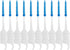 200PCS Interdental Brushes, Double-Ended Silicone Toothpick Dental Floss Picks with Disposable Bristles