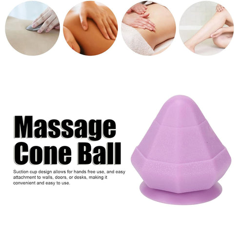 Massage Cone Ball, Myofascial Release Tool, Portable Reduce Soreness Suction Massaging Cone Ball with Suction Cup