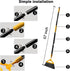 Sturdy Outdoor & Indoor Angle Broom - Yellow, Long Handle for Garage and Kitchen Use