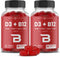 Vitamin D3 & B12 Methyl Gummies for Adults & Kids, Enhanced with Folate, Natural Energy & Focus, Raspberry, 120 Gummies