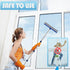 72" Window Squeegee for Cleaning: Long Handle Tool with Rubber Blade and Sponge Scrubber for Home and Car