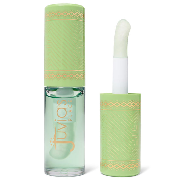 Juvia's Place Magic Lip Oil Honeydew, Hydrating Plumper Lipgloss for Dry Lips, Vitamin E Fruit Extract