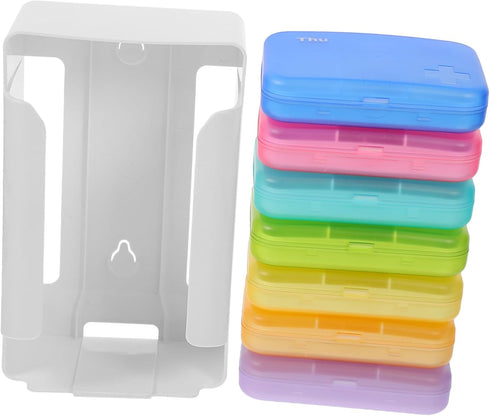 VALICLUD Weekly Travel Medicine Organizer Case Portable Pill Holder with Magnetic Lid
