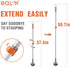 eazer 4-in-1 Long-Handled Tub Scrubber, Versatile Bathroom Cleaning Brush, Ideal for Shower, Tub, and Bathroom