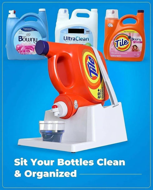 TidyFriend Liquid Laundry Detergent Holder Stand with Drip Tray & Rubber-Grip Feet, Stand for Laundry Room Organization