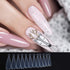 NMKL38 Clear Dual Forms Acrylic Nail System UV Gel Nail Mold Full Cover False Nail Tips with Scale (120 Water Drops)