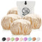 Shower Cap for Women, Extra Large Reusable Shower Cap for Men (Golden 4 Pack) Waterproof Long Hair Satin Double Layer
