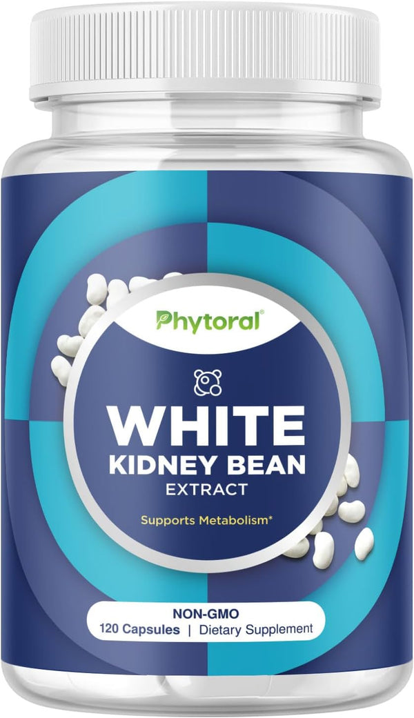 White Kidney Bean Extract Capsules - Ultra High Potency for Enhanced Energy, Digestion, Vegan, Gluten Free