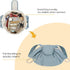 Barrel Drawstring Makeup Bag, Large Cosmetic Bag Toiletry Organizer for Women (Greyish Blue)