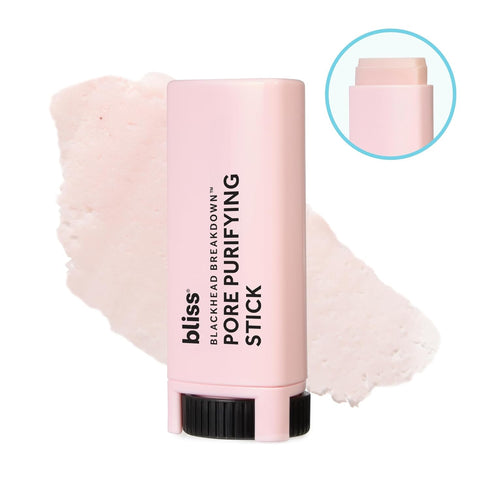 Bliss Blackhead Breakdown, Blackhead Purifying Stick with Pink Clay & Salicylic Acid for Pore Clogging Debris