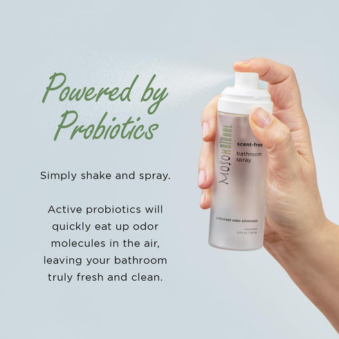 Moso Natural Scent-Free Bathroom Spray (2 Pack) - Discreet Odor Eliminator and Toilet Spray, Unscented