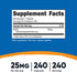 Nutricost DHEA 25mg, 240 Capsules - Gluten Free, Soy Free, Non-GMO, Supplement