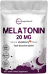 Micro Ingredients Melatonin 20mg Tablets, 400 Counts, Natural Strawberry Flavor, Fast Dissolve