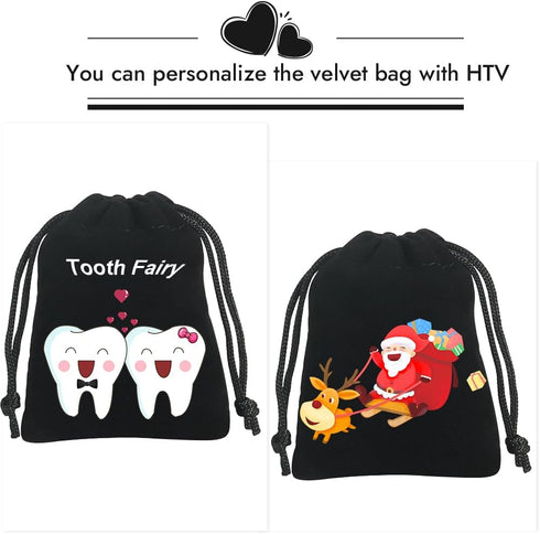 HRX Package Little Velvet Drawstring Pouches, 20pcs Black Velvet Bags for Jewelry Small Gift (3x4 inches)