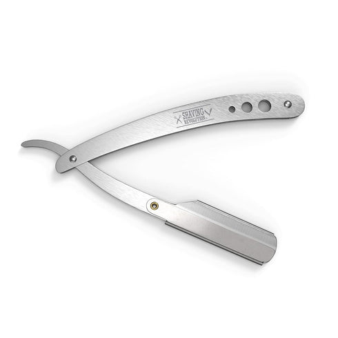 Straight Edge Barber Razor for Close Shaving, Professional Straight Blade Razor for Men with 100 Single Edge Blades
