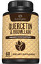 Sunergetic Premium Quercetin & Bromelain Supplement – 1000mg Quercetin per Serving for Immune Support – 60 Capsules