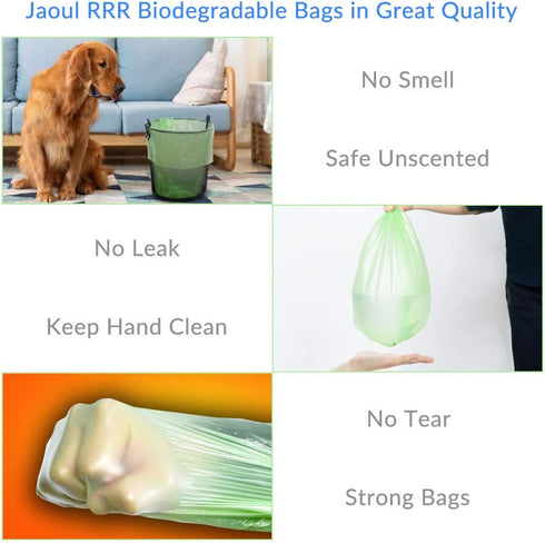 Jaoul 2.6 Gallon Trash Bags, Strong & Unscented Mini Garbage Bags for Kitchen, Bathroom, Office, Green, 80 Counts