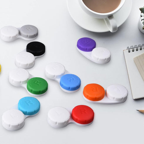 12PCS Colorful Contact Lens Case, Immersion Kit with Leak-Proof Packaging, Suitable for Outdoor Mini Case