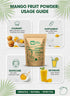 WAY 4 ORGANIC W4O 1 lb (16 Oz), (1 Pound(16 Mango Fruit Powder Air Dried Fresh Whole Fruit Herbal Powder, Naturally