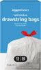 Amazon Basics Flextra Tall Kitchen Drawstring Trash Bags, 13 Gallon, Unscented, 50 Count