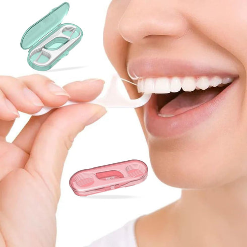 Flosser Dispenser Dental Floss Case, Travel Floss Professional Toothpicks with Travel Case for Teeth Cleaning