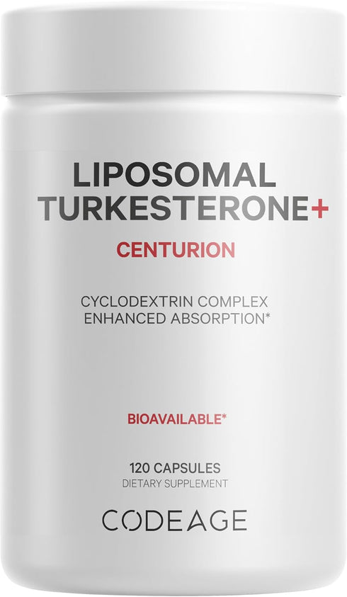Codeage Turkesterone Supplement, 4-Month Supply, Liposomal Delivery, Vegan, Gluten-Free, Non-GMO - 120 Capsules