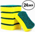 Sponge(Pack 24) Kitchen Cleaning Sponge,Eco Non-scratch for Dish,Scrub