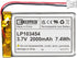 EEMB 3.7V 2000mAh Lithium Polymer Battery Pack 103454 Lipo with Wire JST Connector for Wireless Devices - Confirm