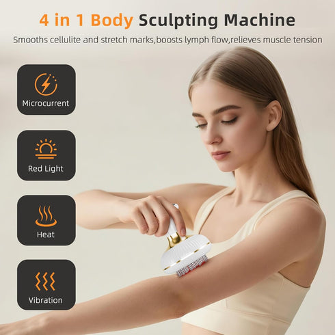 Sanivor Lymphatic Drainage Massager - Electric Anti Cellulite Massage Tool,Helps Reduce Stretch Marks & Cellulite