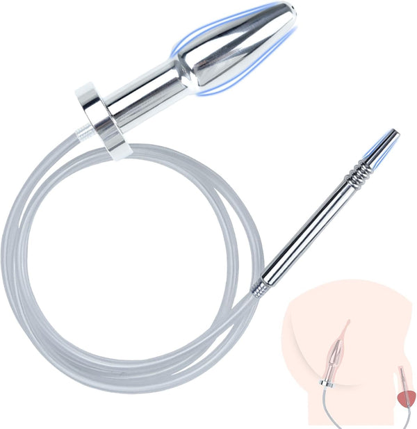Urethral Dilator with Smooth Double Head Stainless Steel Penis Plug Adult Sex