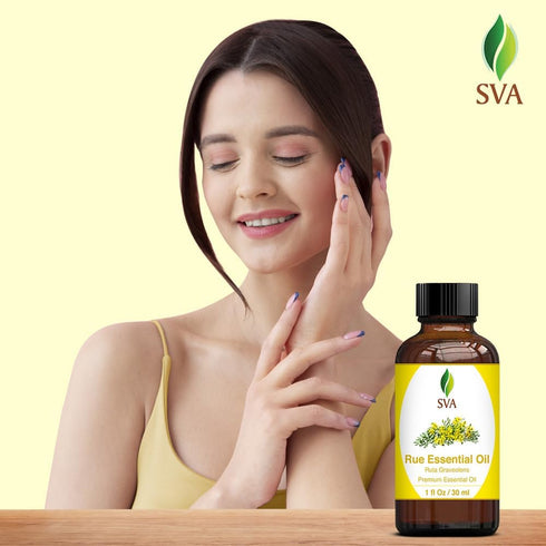 SVA Rue Essential Oil, 1 Fl Oz, 100% Natural for Diffuser, Hair, Skin Care, Aromatherapy