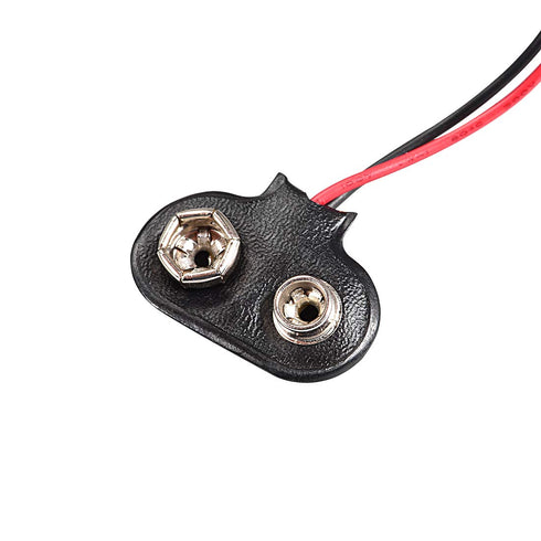 uxcell 2Pcs Male DC Power Connector to 9V Battery Button Connector Cable, Pack of 2