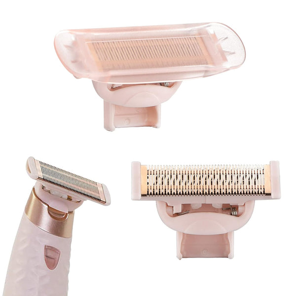 Razor Replacement Heads for Flawless Nu Razor, Rose Gold Plated Body, Hair Remover Replacement Head (2 Count)