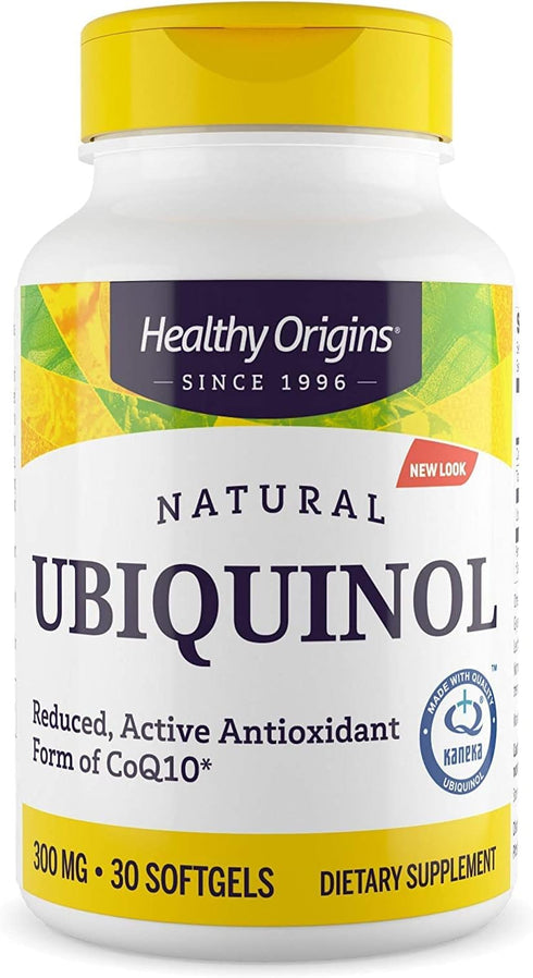 Healthy Origins Ubiquinol 300 mg - Active CoQ10 Form - Kaneka Ubiquinol Supplements for Heart Health, 30 Softgels